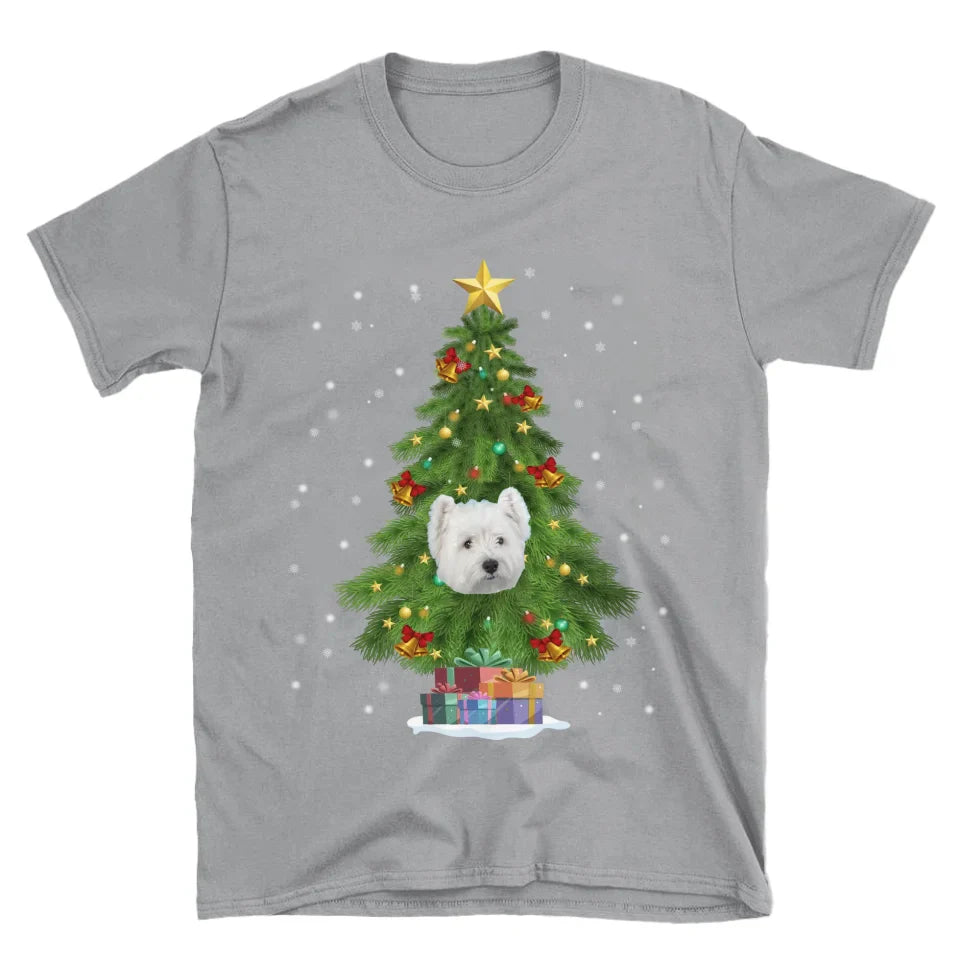 Personalized Christmas Tree Photo Upload T-Shirt