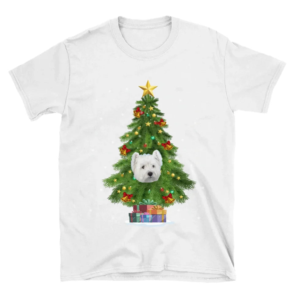 Personalized Christmas Tree Photo Upload T-Shirt