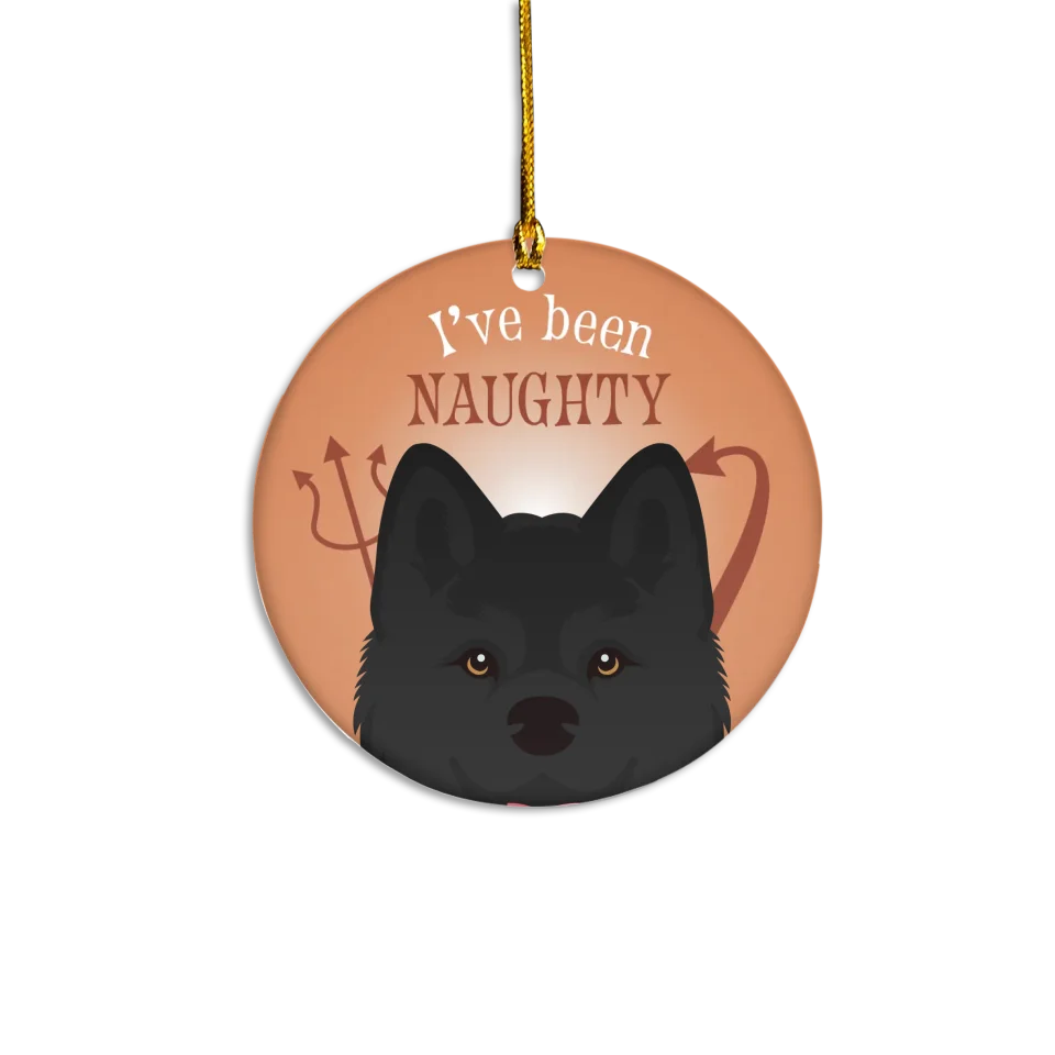 Personalized Pet Breed Naughty List Ornament