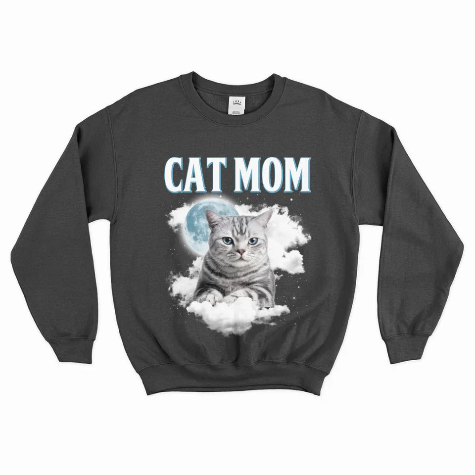 Custom Night Sky Pet Photo Upload Sweatshirt