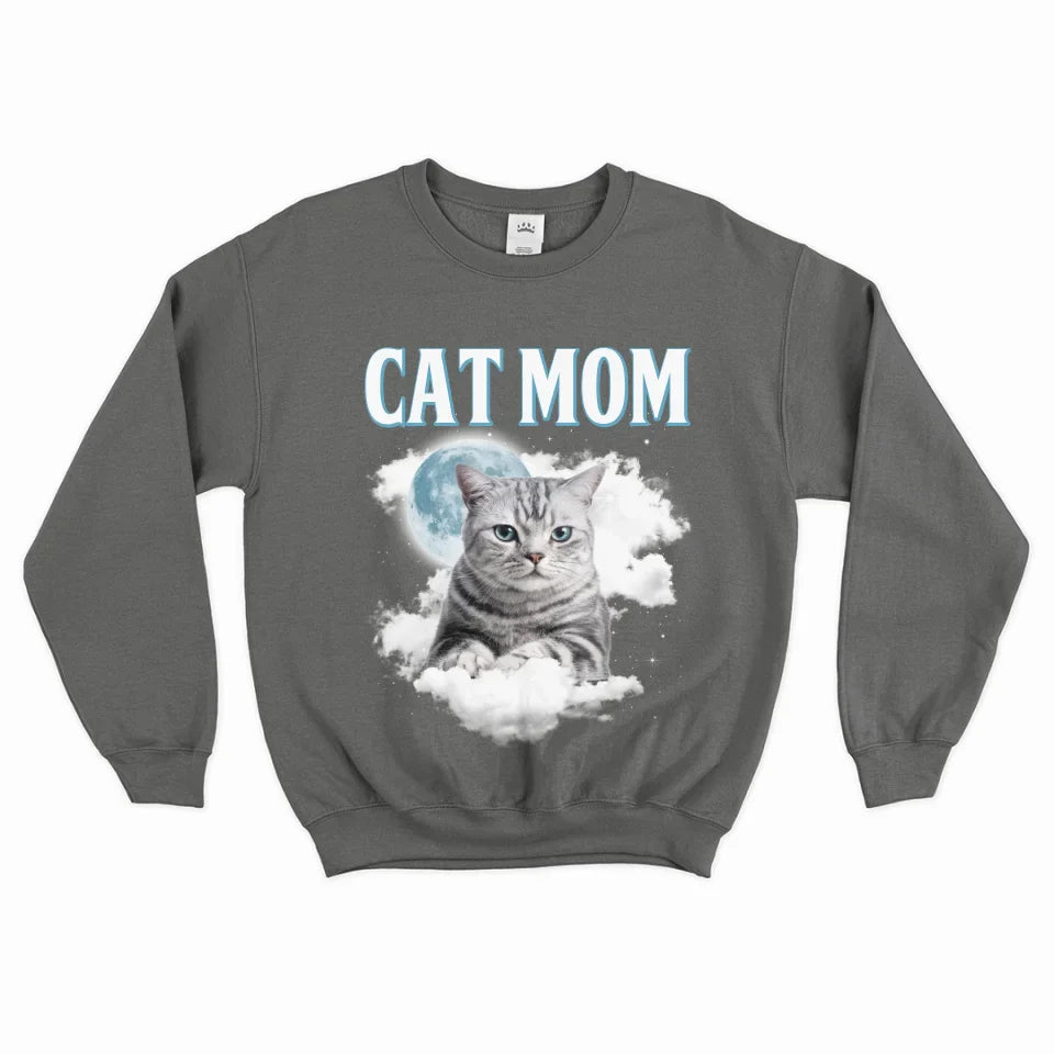 Custom Night Sky Pet Photo Upload Sweatshirt