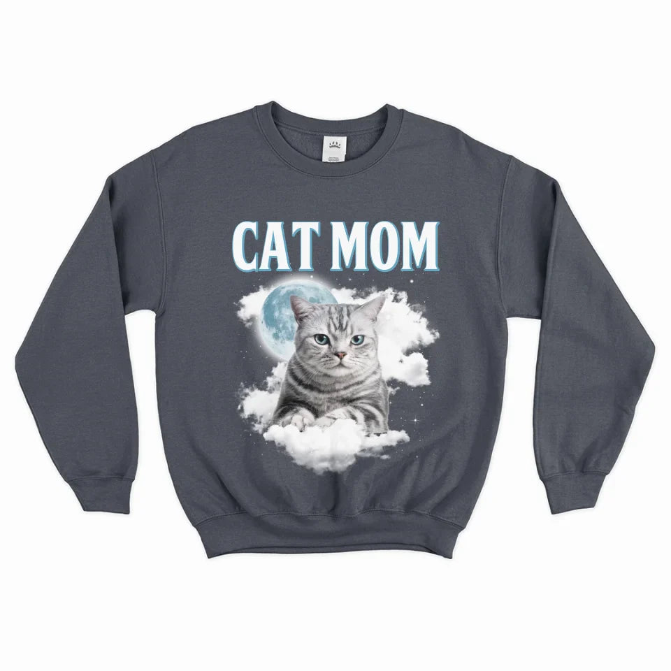 Custom Night Sky Pet Photo Upload Sweatshirt