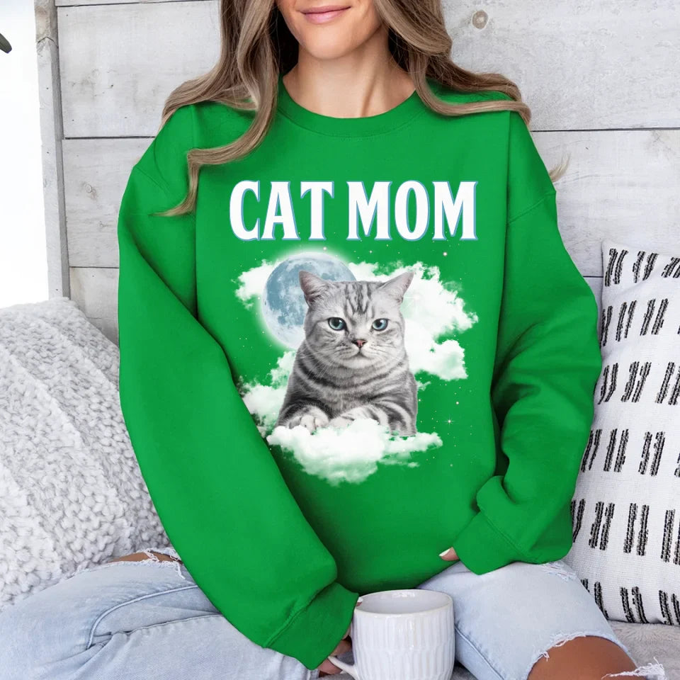 Custom Night Sky Pet Photo Upload Sweatshirt