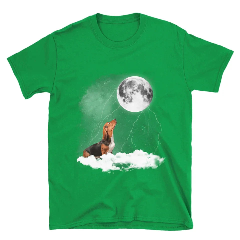 Custom Pet Photo Upload Cloudy Night T-Shirt