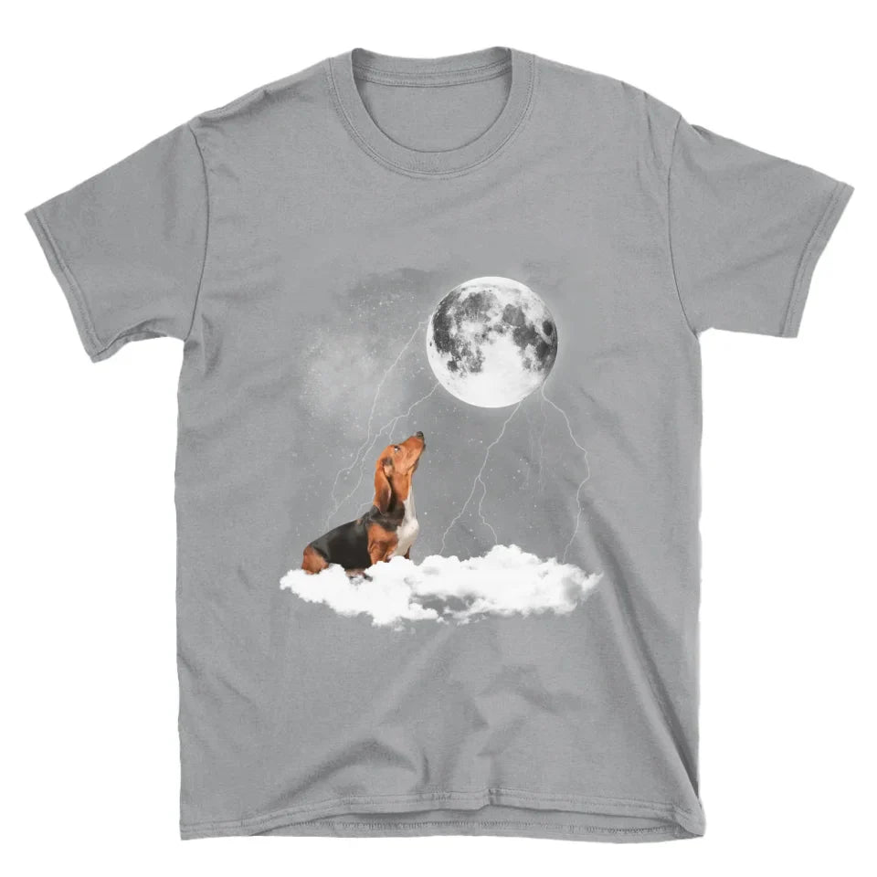 Custom Pet Photo Upload Cloudy Night T-Shirt