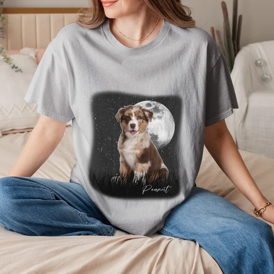Full Moon Custom Pet Photo T-Shirt