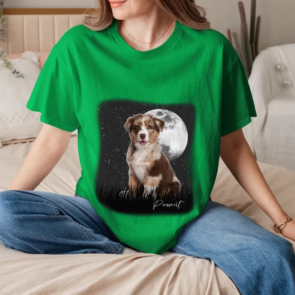 Full Moon Custom Pet Photo T-Shirt