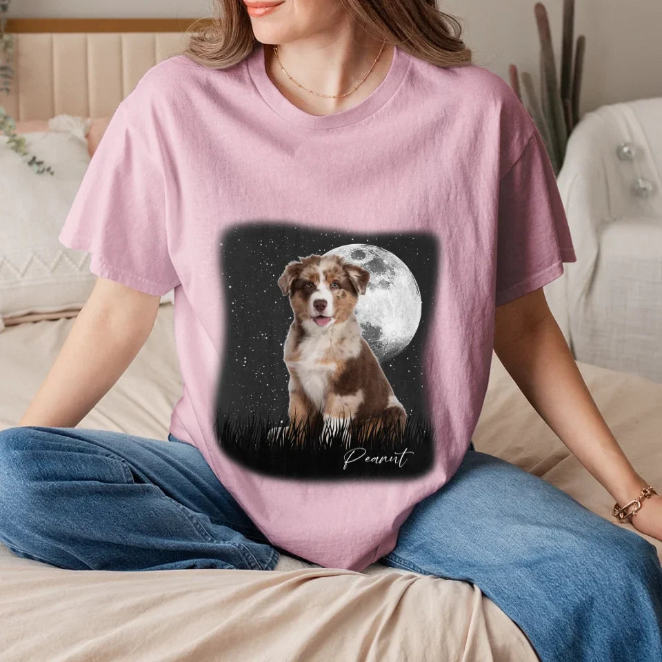 Full Moon Custom Pet Photo T-Shirt