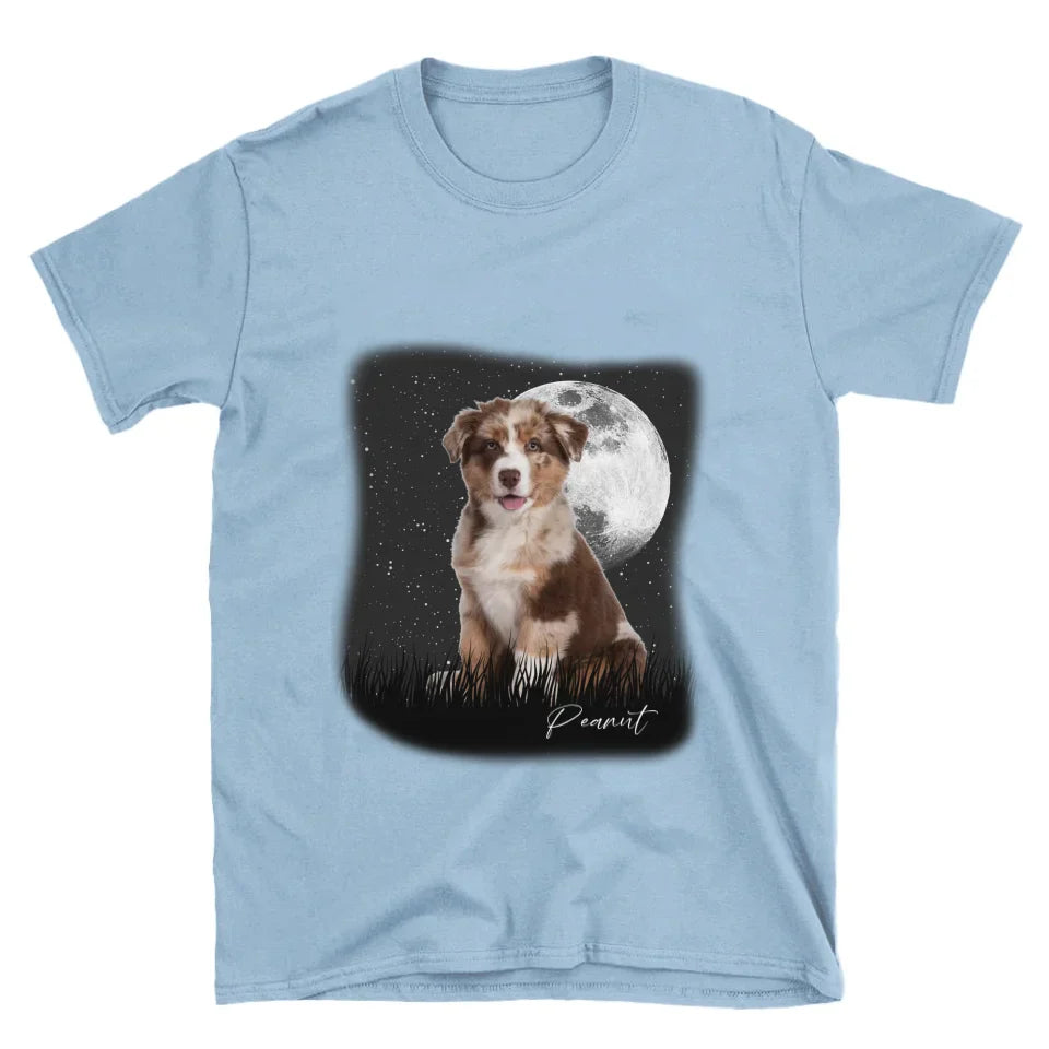 Full Moon Custom Pet Photo T-Shirt