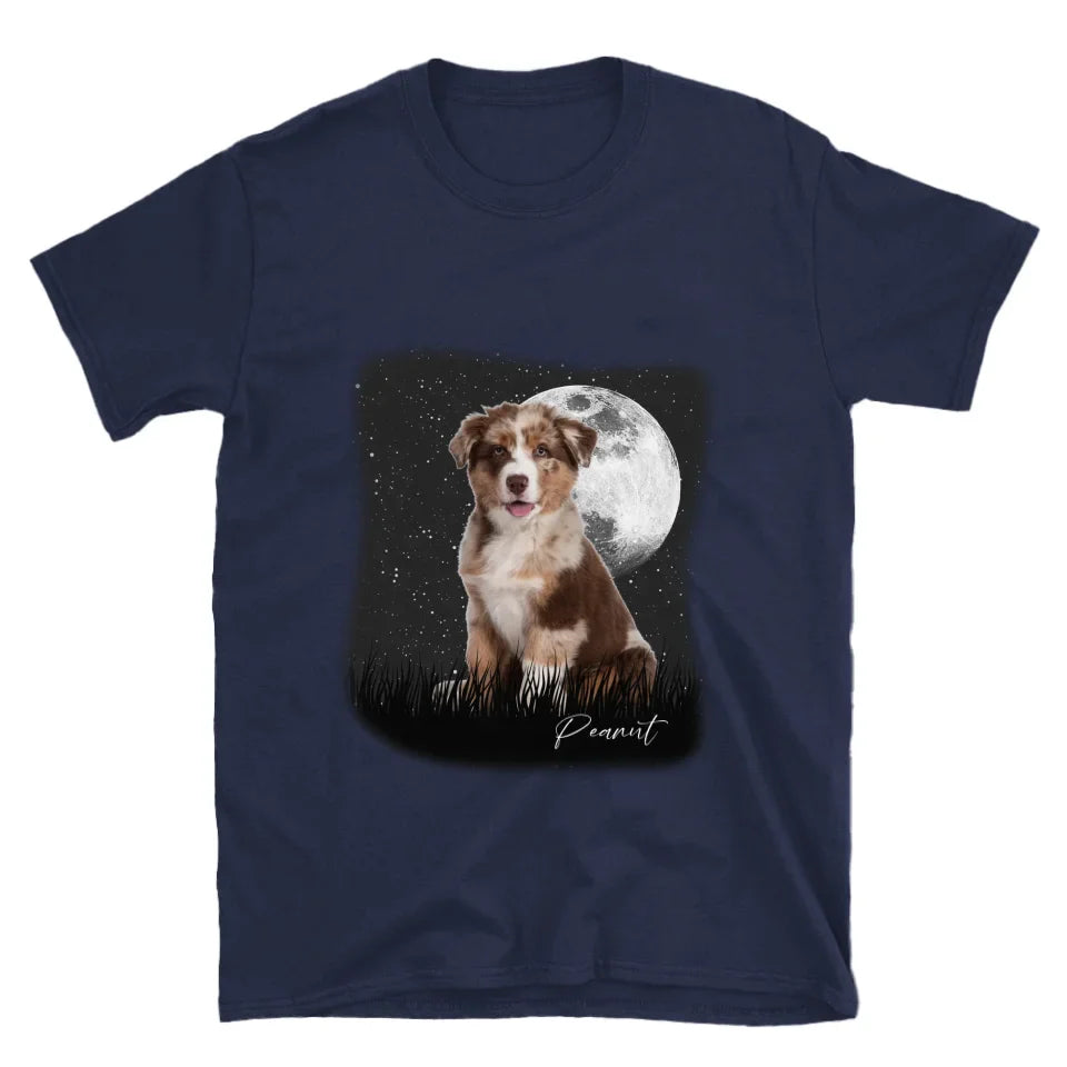 Full Moon Custom Pet Photo T-Shirt