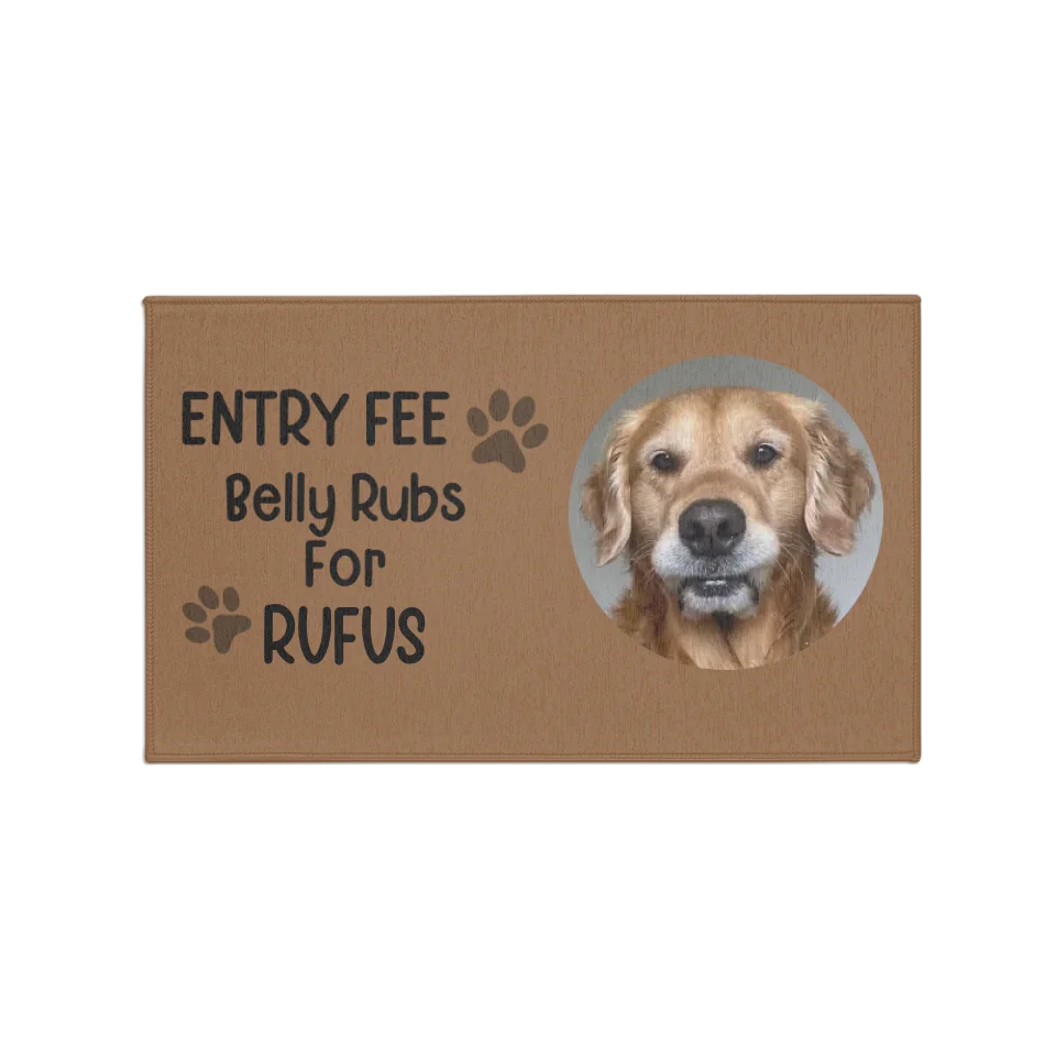 Personalized Custom Entry Fee Belly Rubs Doormat