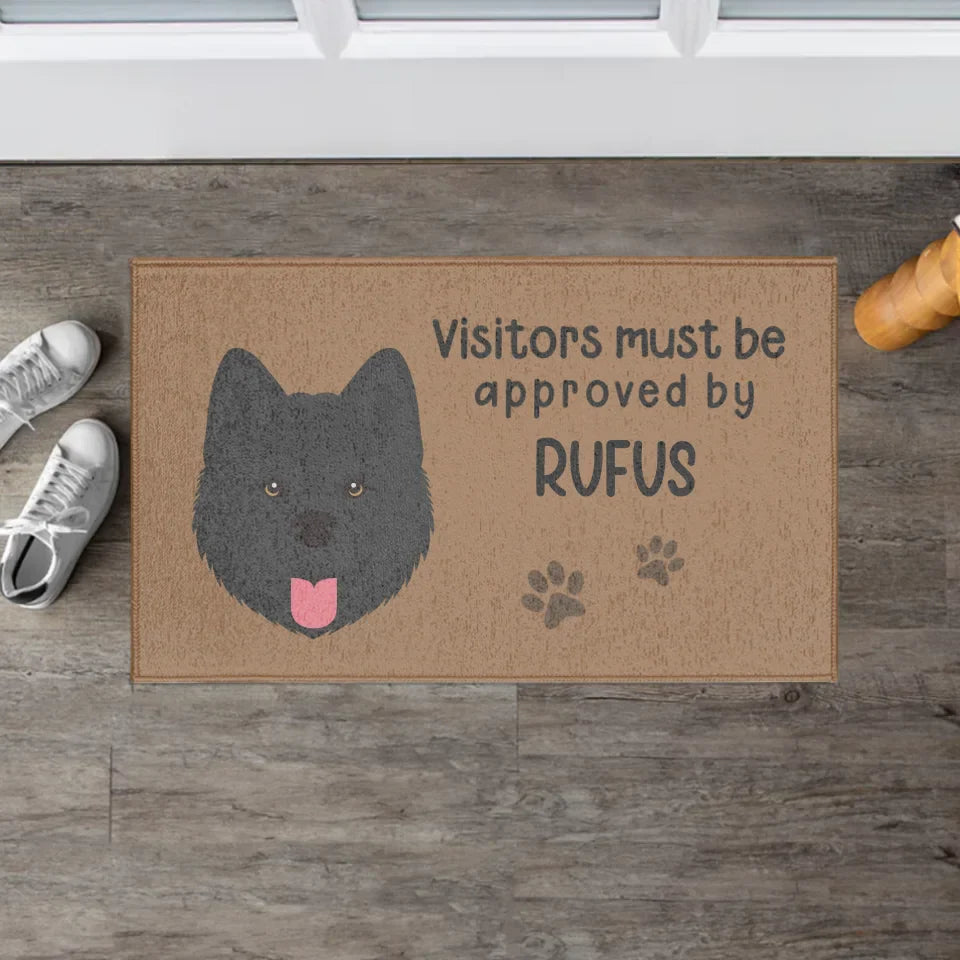 Personalized Visitors Must be Approved by Pet Doormat