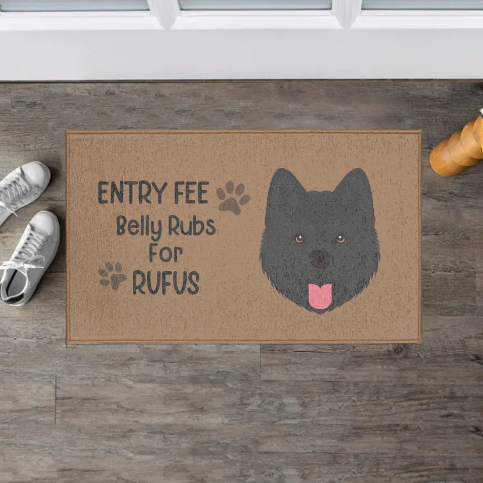 Personalized Custom Entry Fee Belly Rubs Doormat