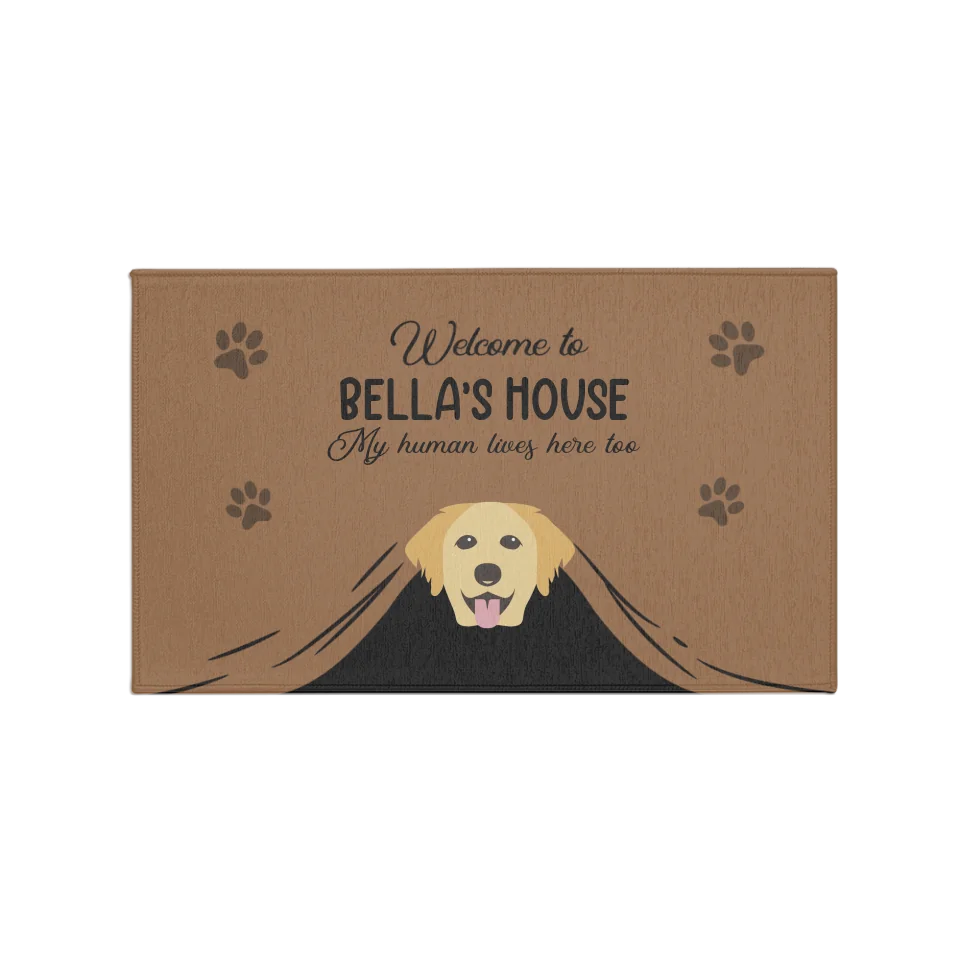Personalized Welcome to Pet Name's House Custom Doormat