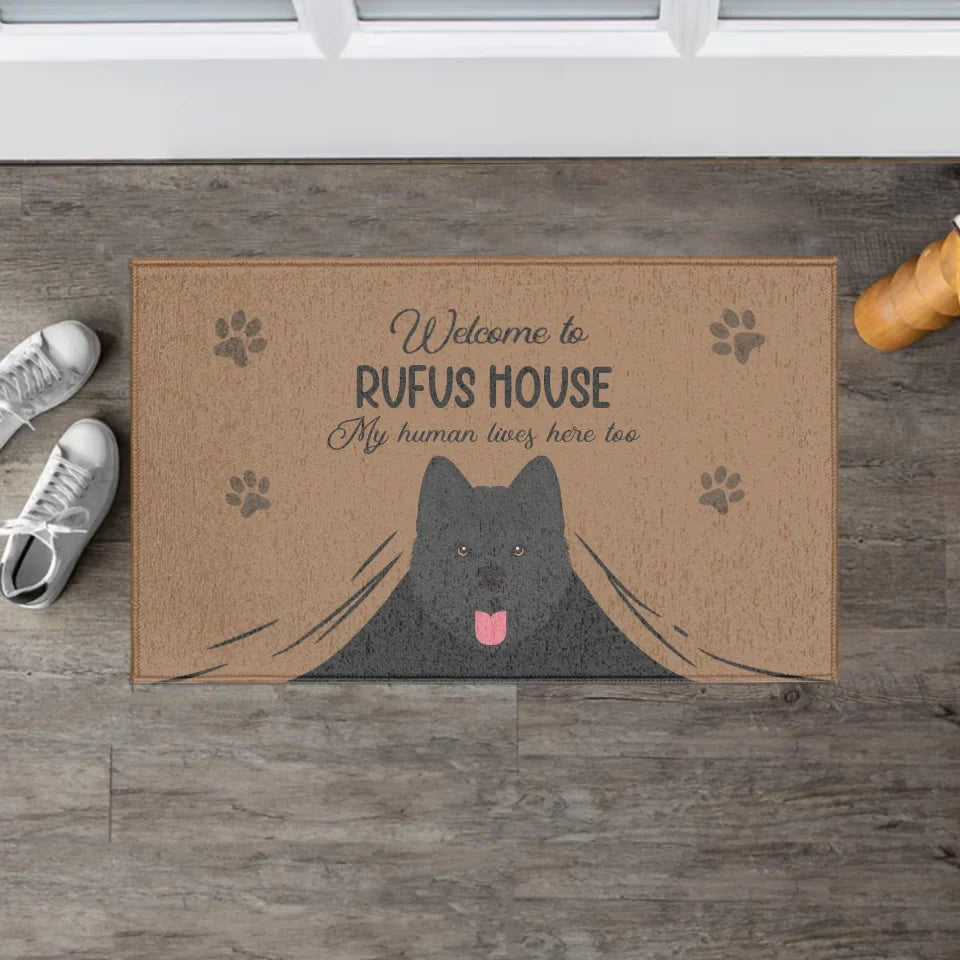 Personalized Welcome to Pet Name's House Custom Doormat