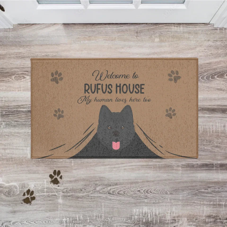 Personalized Welcome to Pet Name's House Custom Doormat