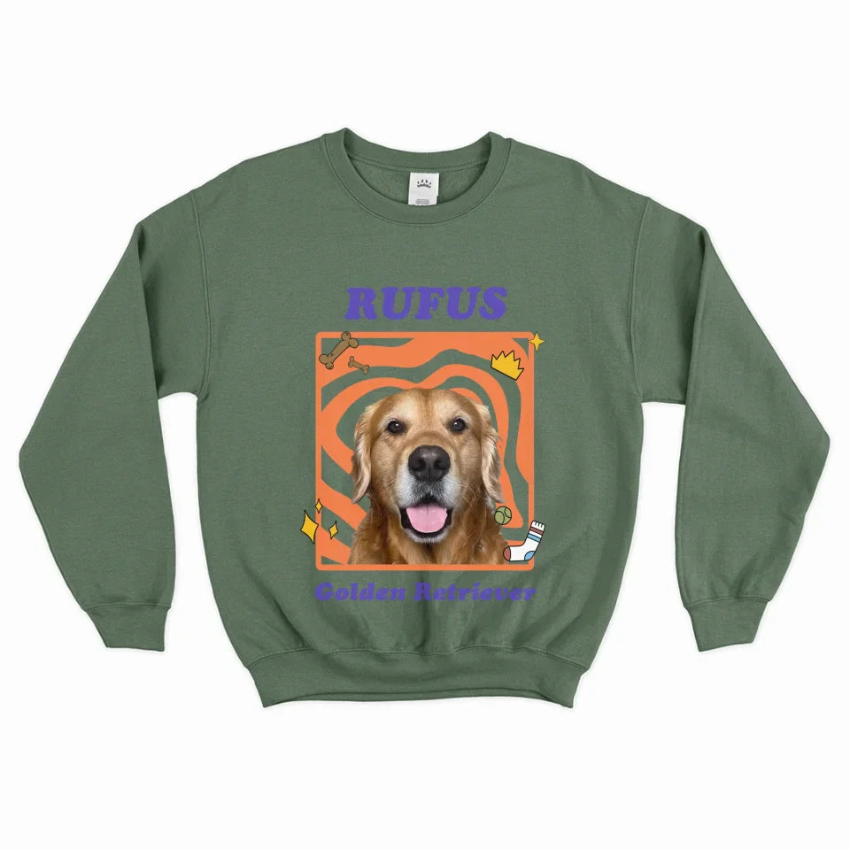 Personalized Pop Art Pet Photo Sweatshirt