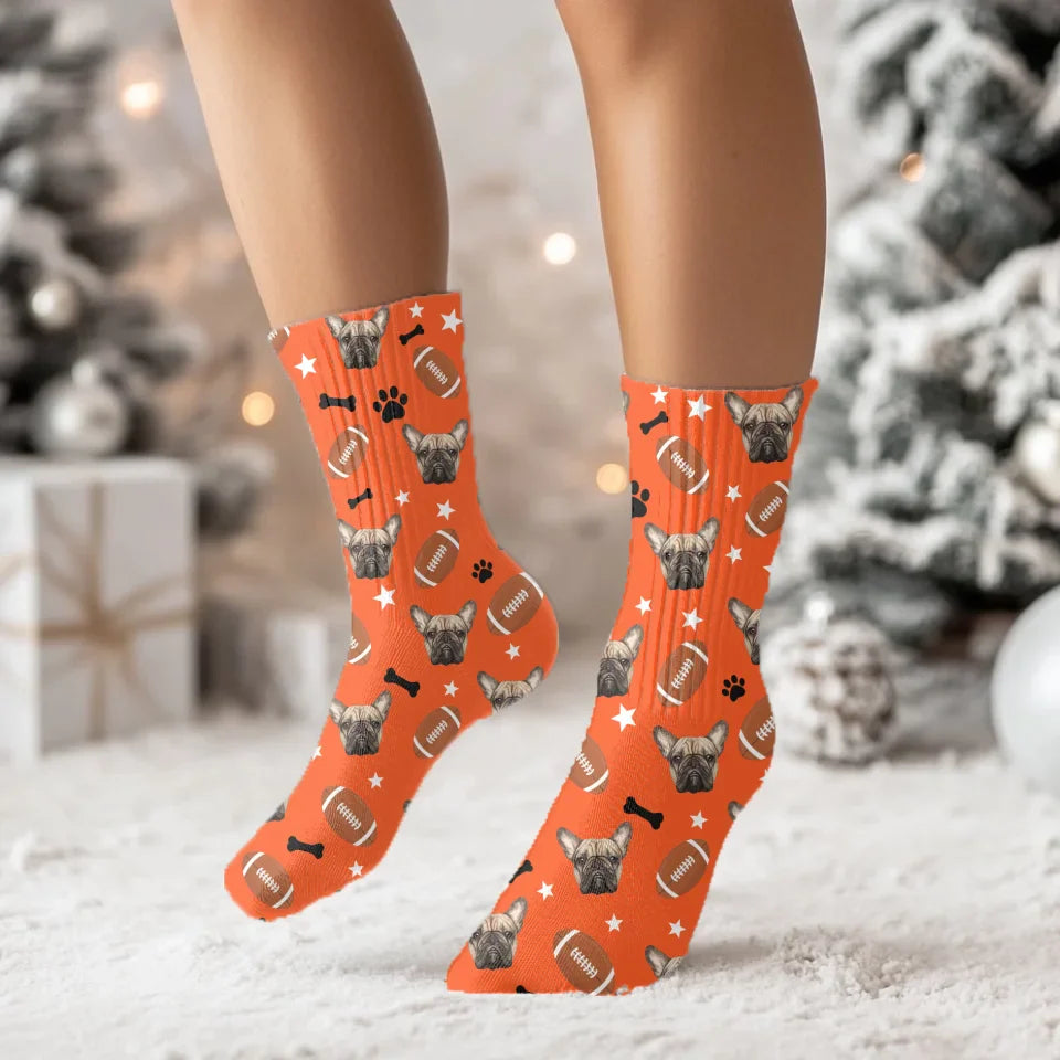 Personalized American Football Custom Face Socks