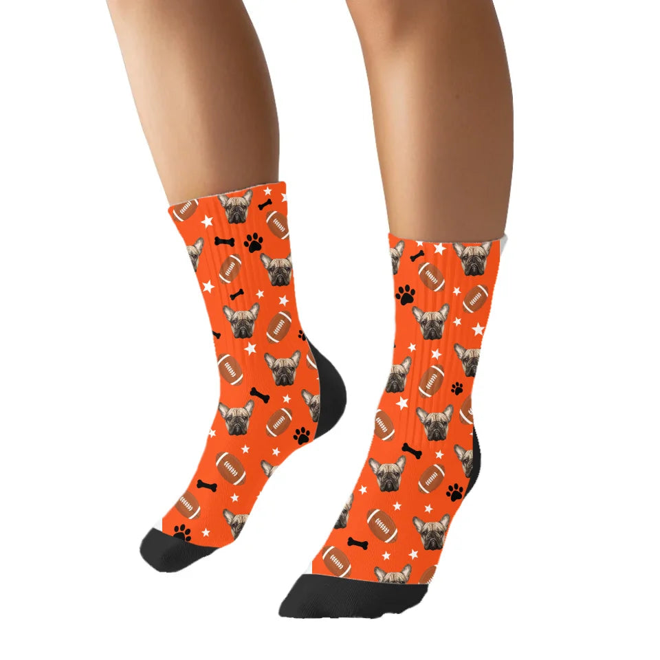 Personalized American Football Custom Face Socks