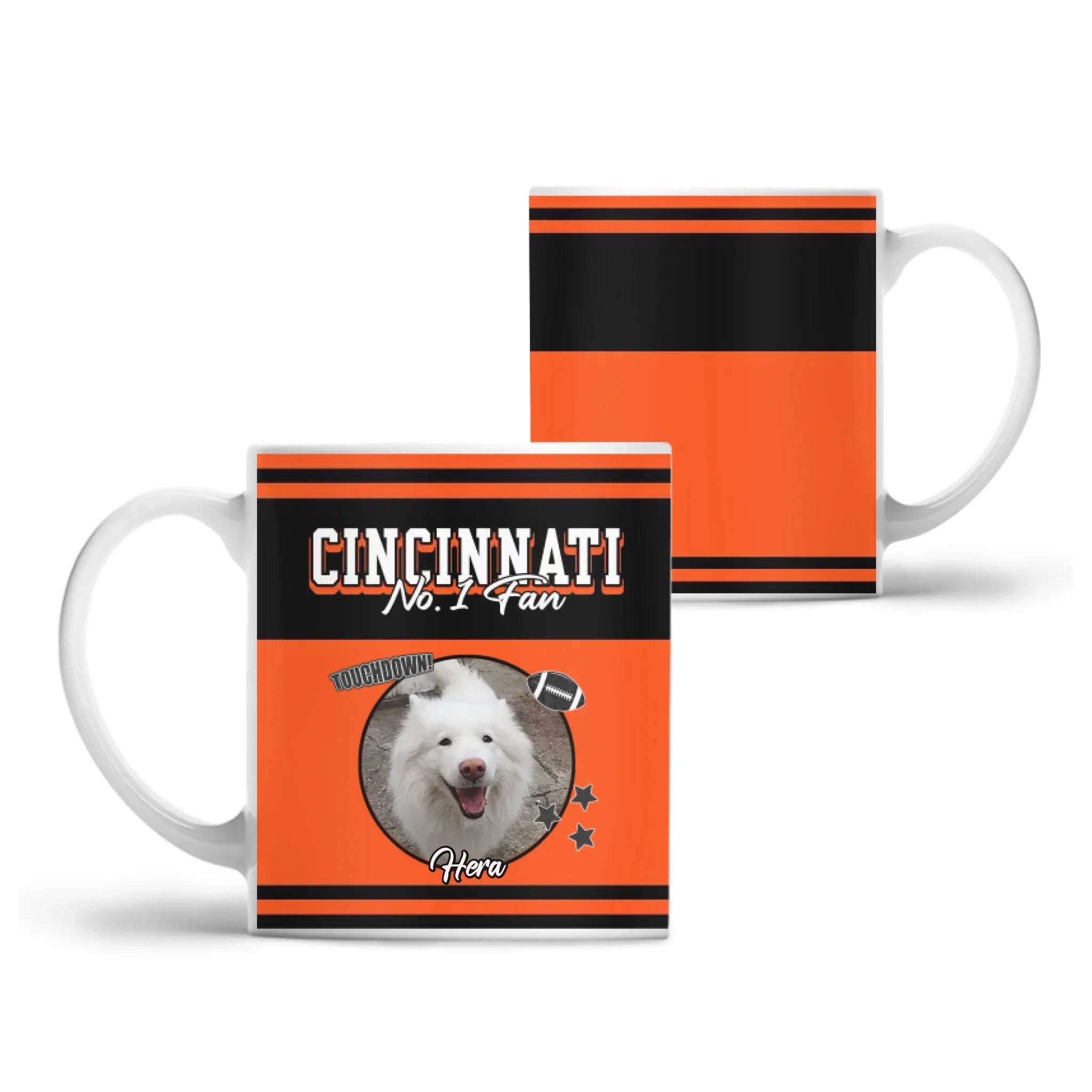 Personalized American Football Pet Photo Mug