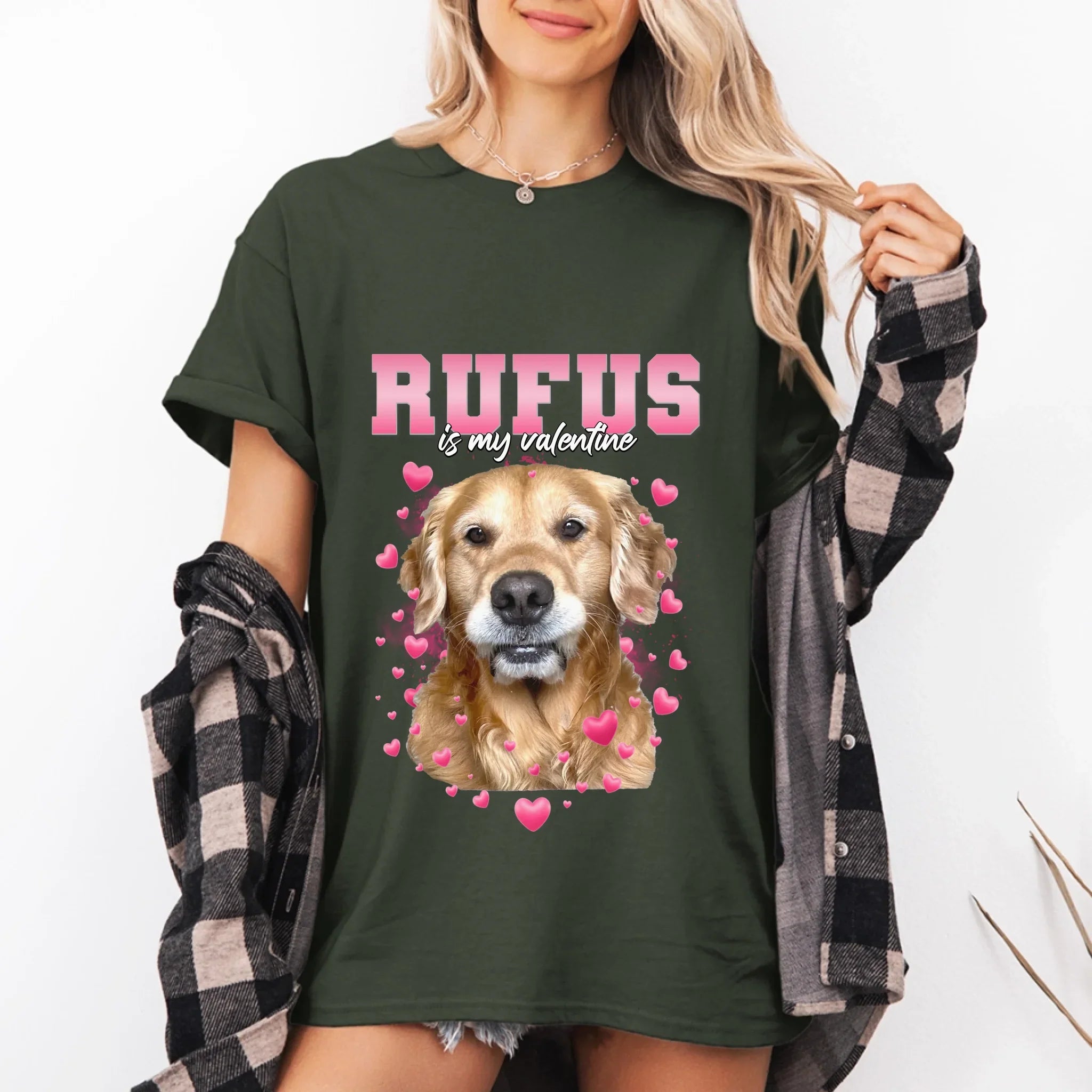 Personalized Valentines Custom Pet Photo T-Shirt