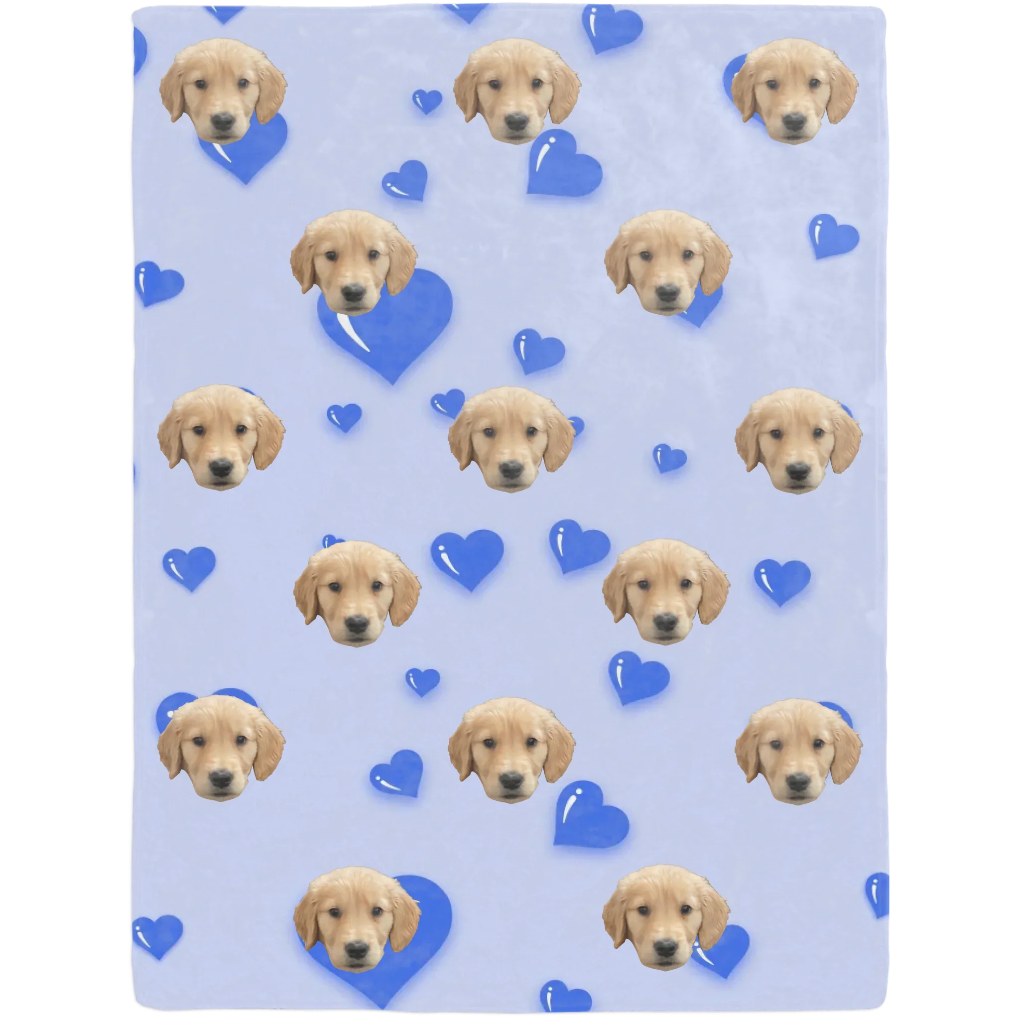 Personalized Hearts and Custom Photo Pattern Blanket