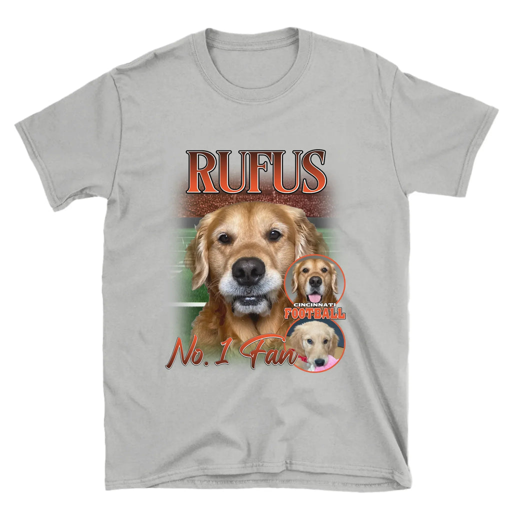 Personalized American Football Custom Pet Photo T-Shirt