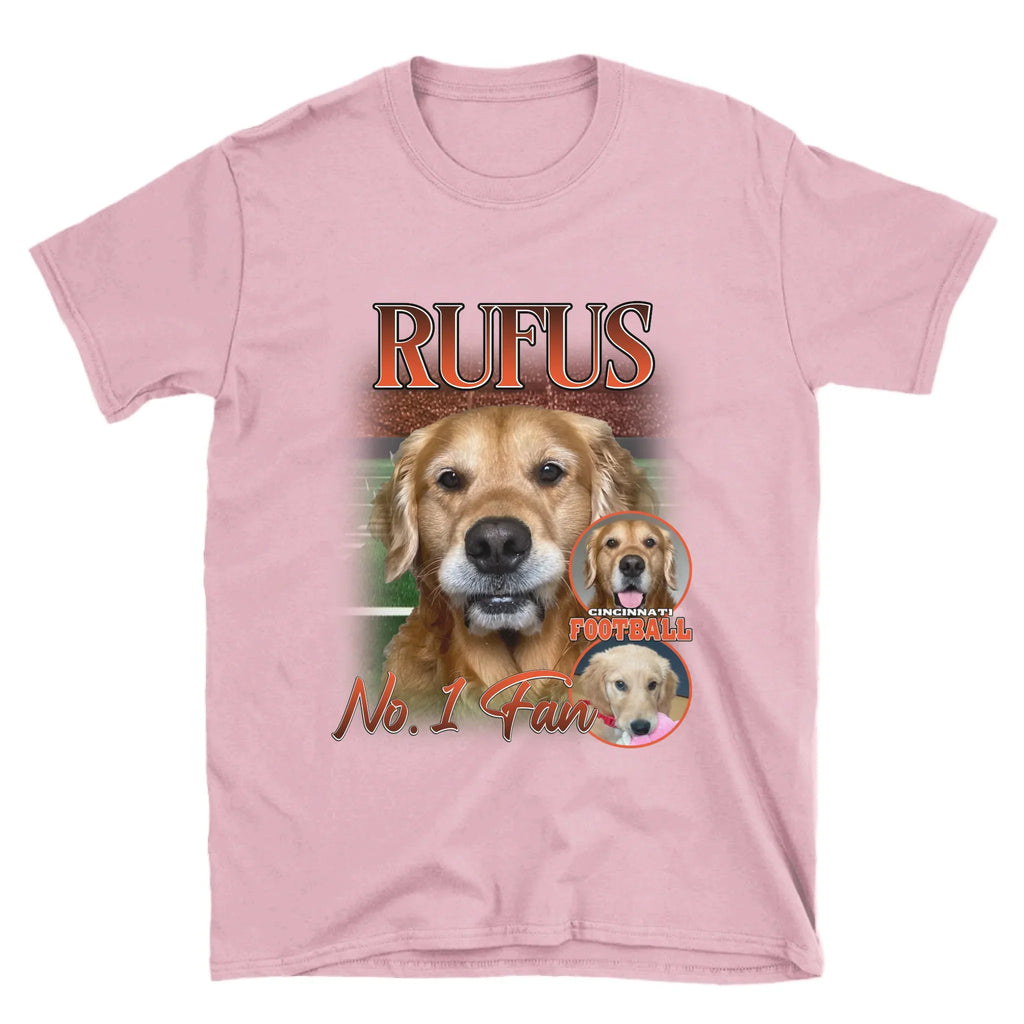 Personalized American Football Custom Pet Photo T-Shirt