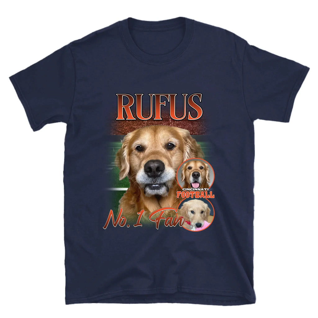 Personalized American Football Custom Pet Photo T-Shirt