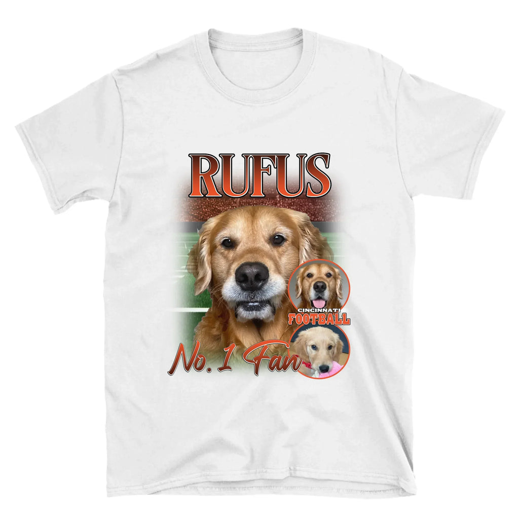 Personalized American Football Custom Pet Photo T-Shirt