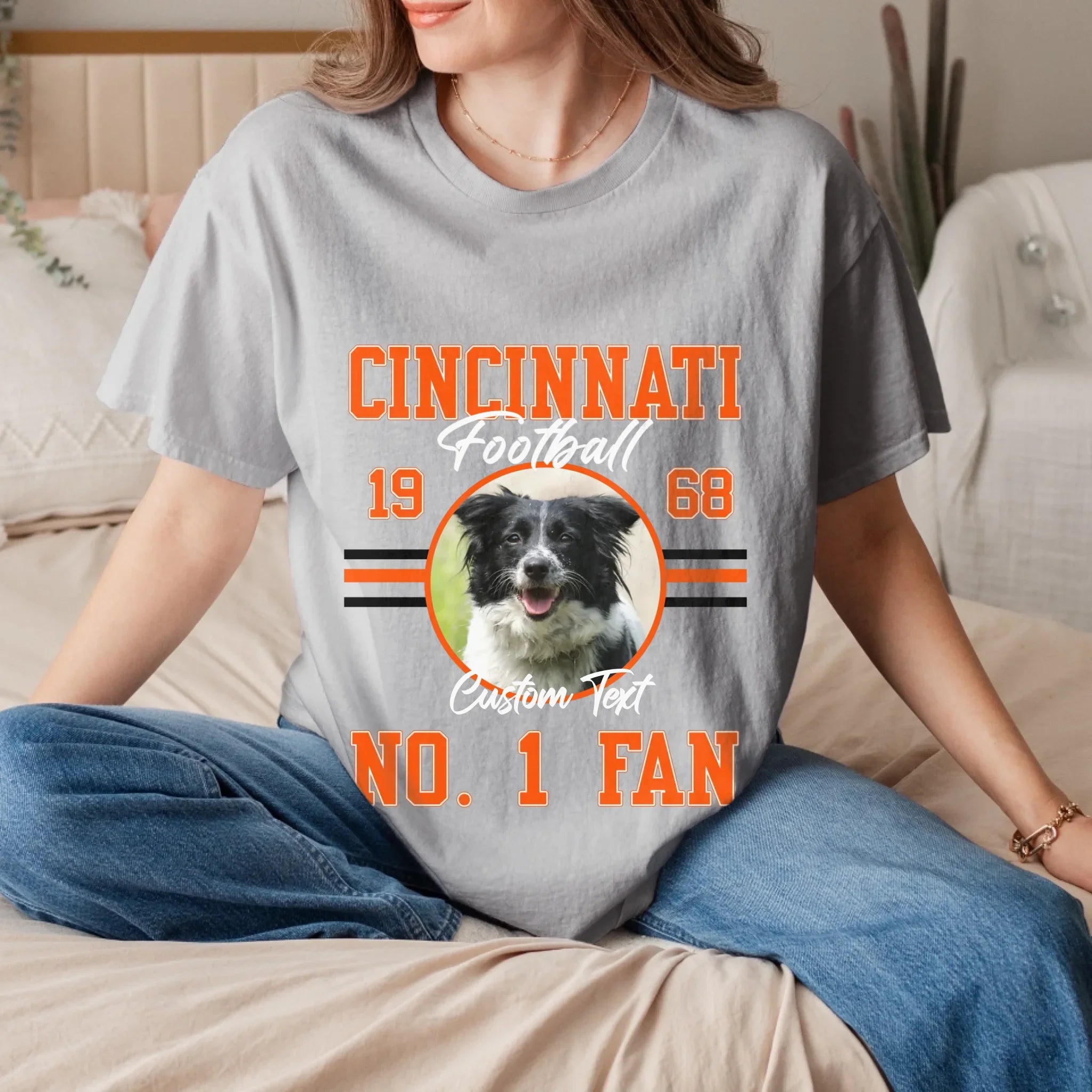 Personalized American Football Photo Upload T-Shirt