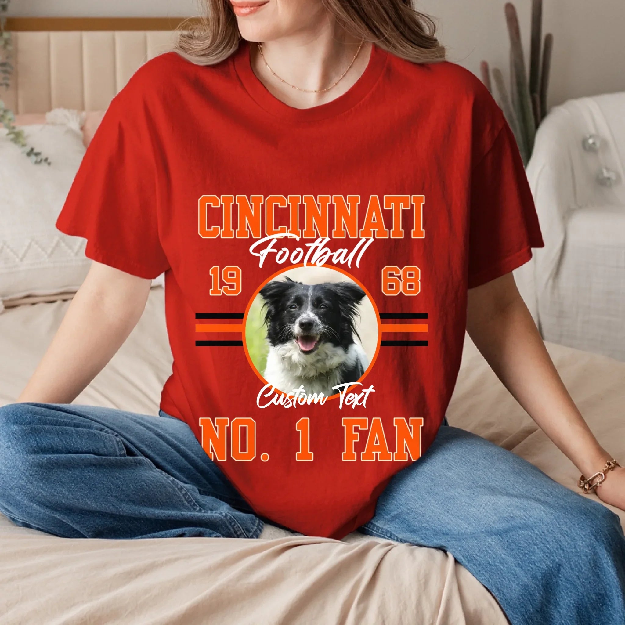 Personalized American Football Photo Upload T-Shirt