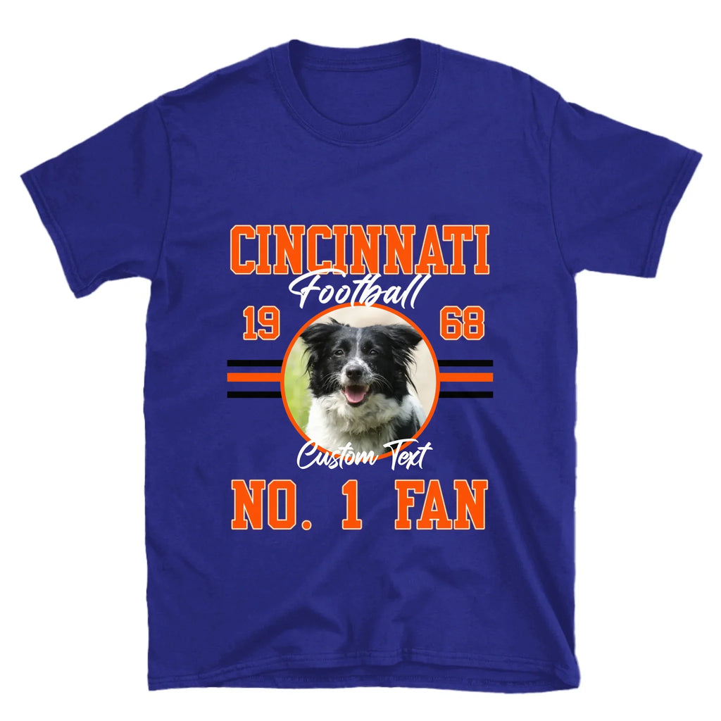 Personalized American Football Photo Upload T-Shirt