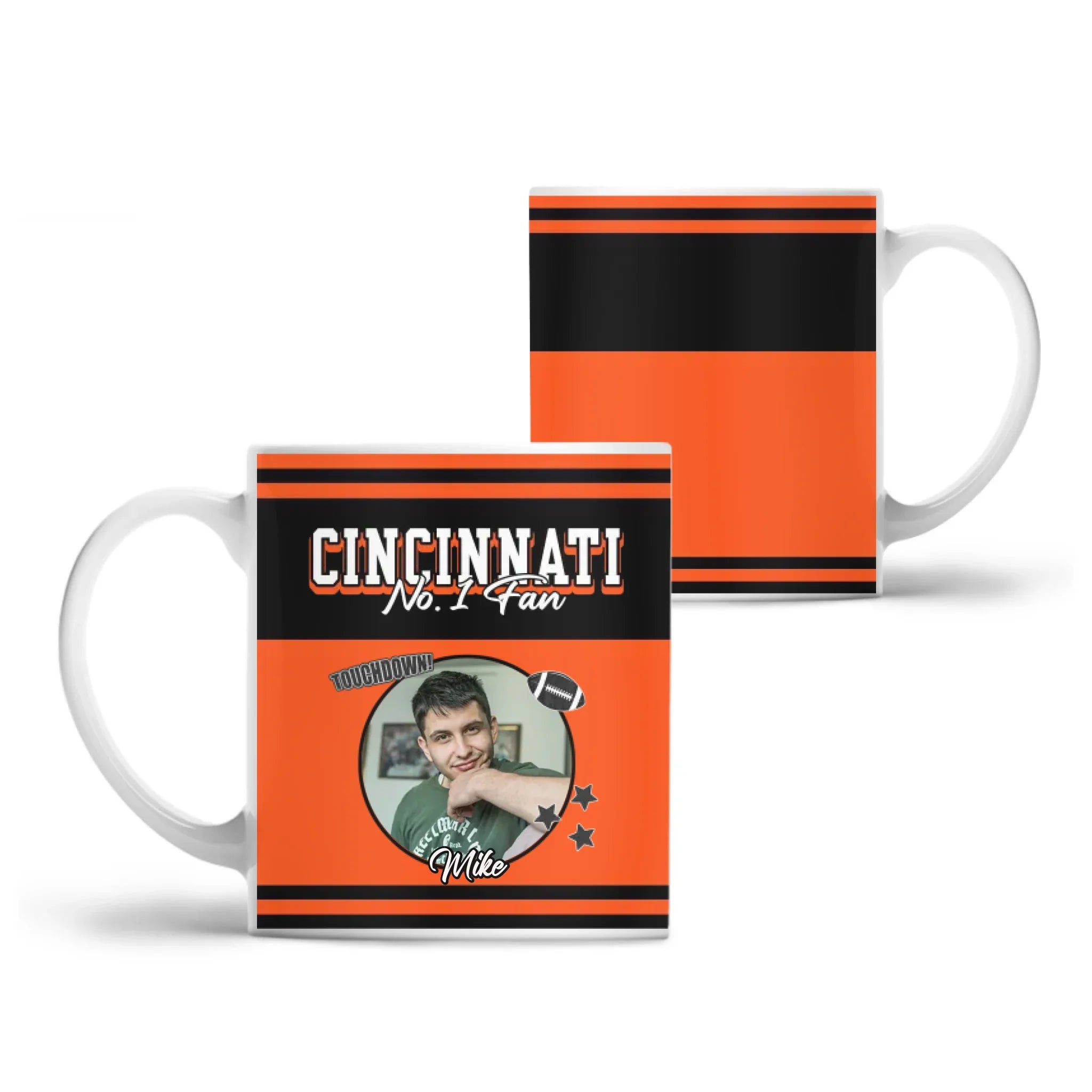 Personalized American Football Photo Mug