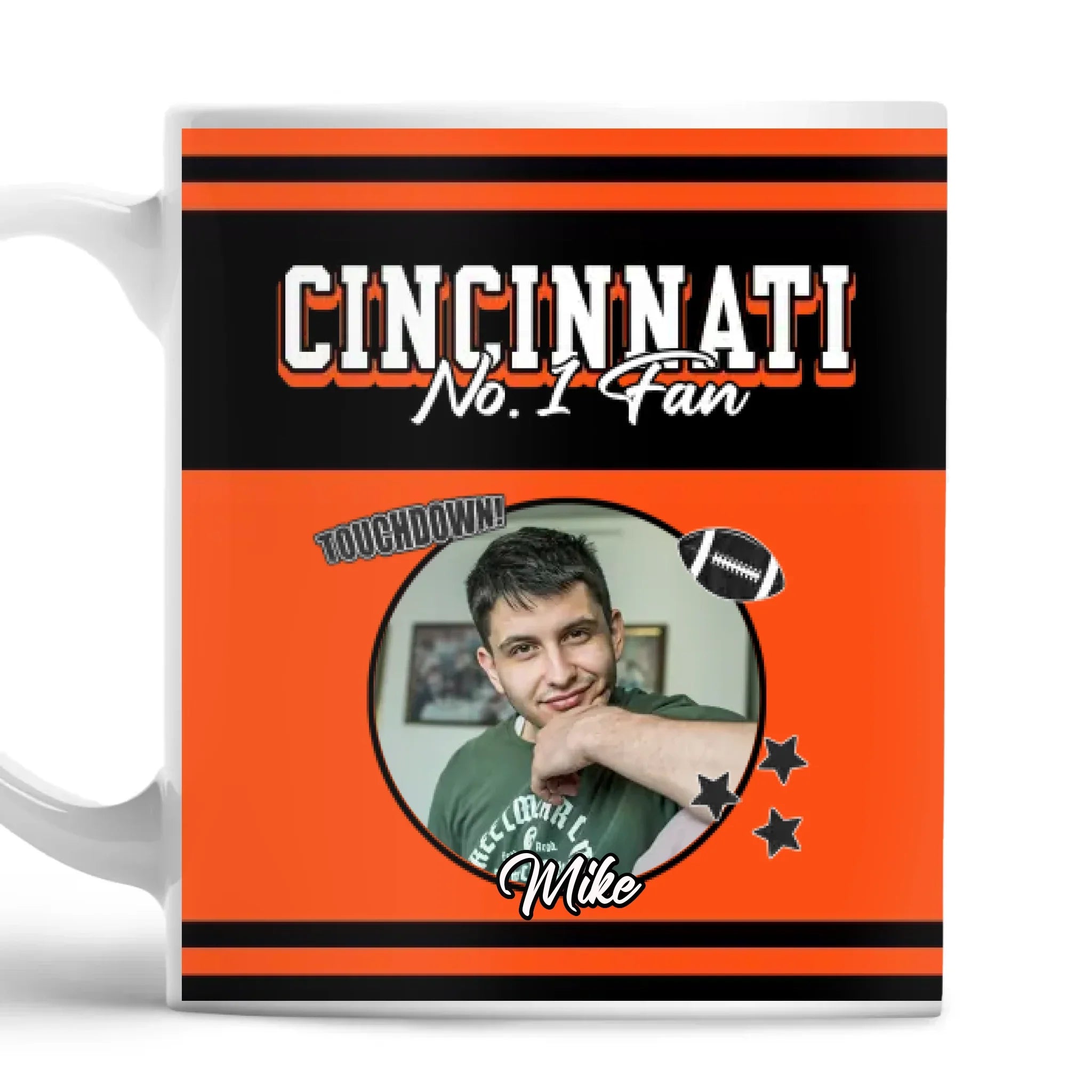 Personalized American Football Photo Mug