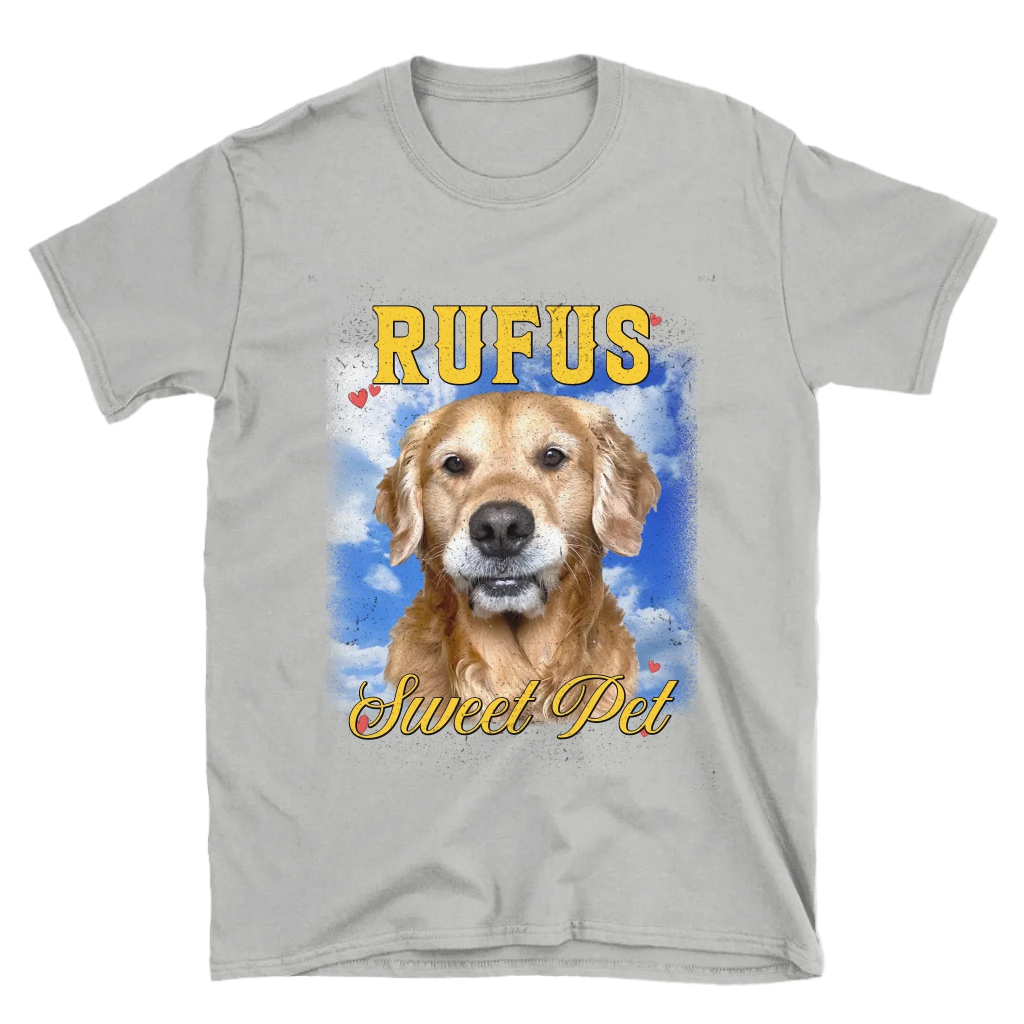 Personalized Vintage Pet Photo and Backdrop T-Shirt