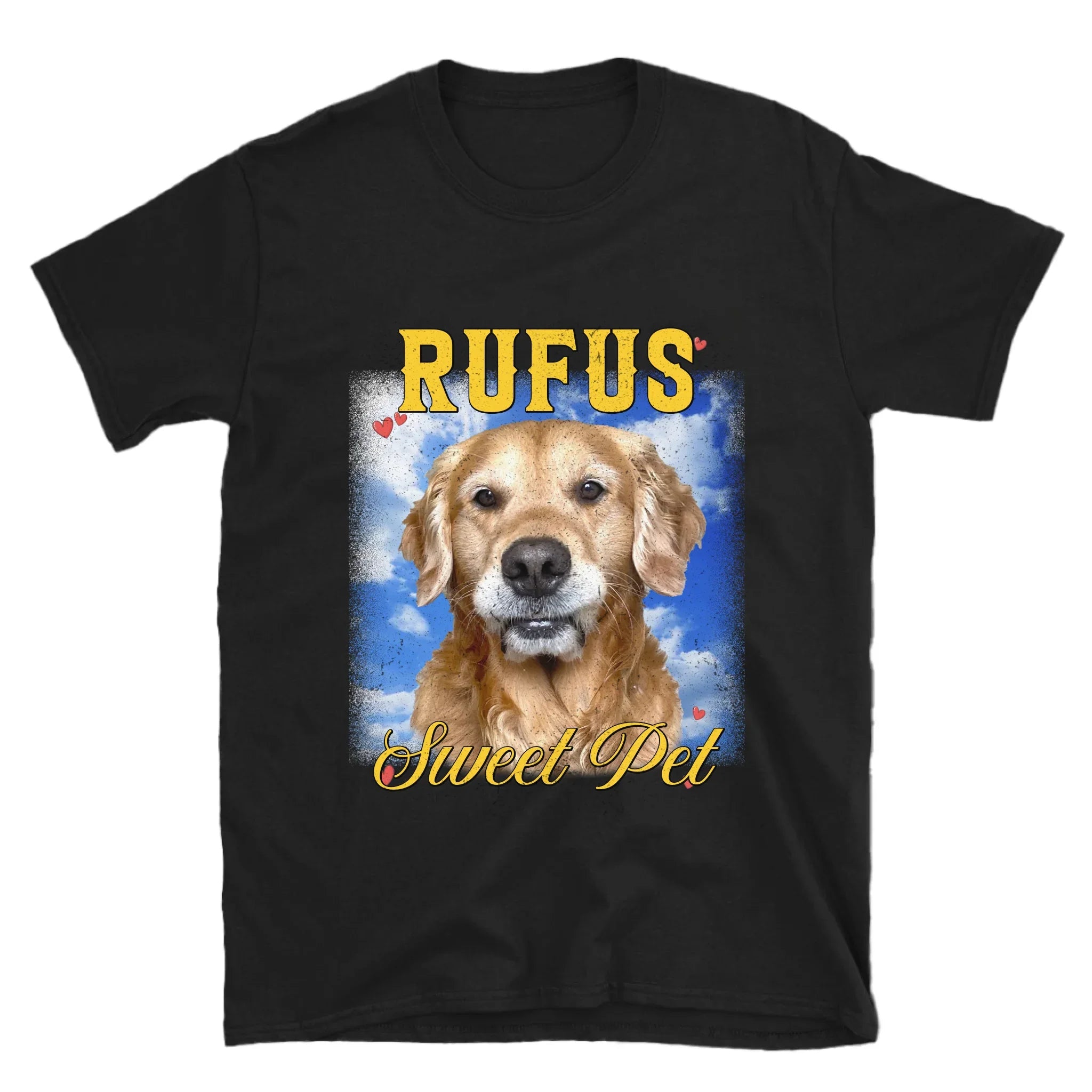 Personalized Vintage Pet Photo and Backdrop T-Shirt