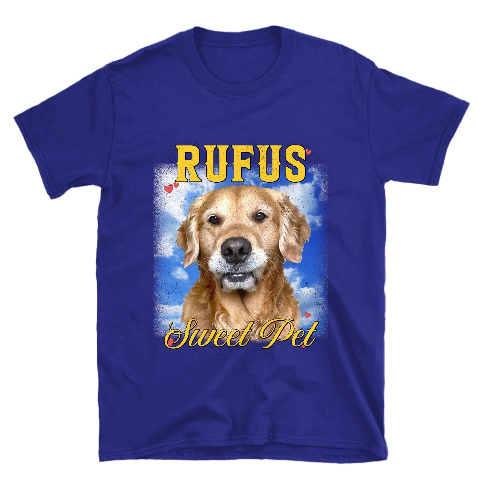 Personalized Vintage Pet Photo and Backdrop T-Shirt