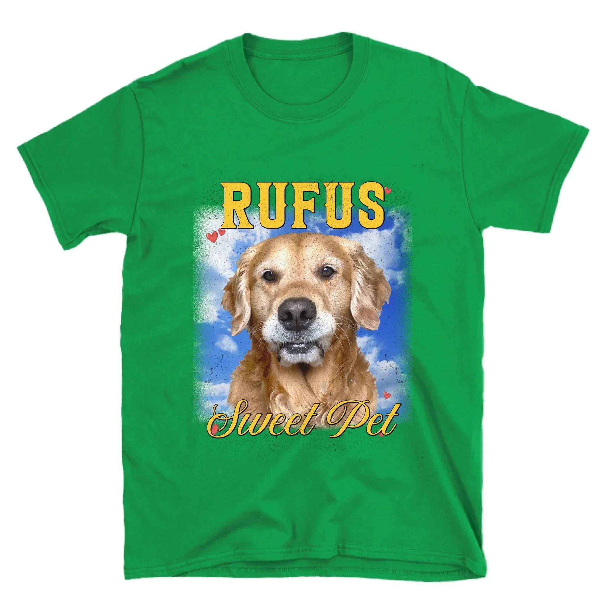 Personalized Vintage Pet Photo and Backdrop T-Shirt