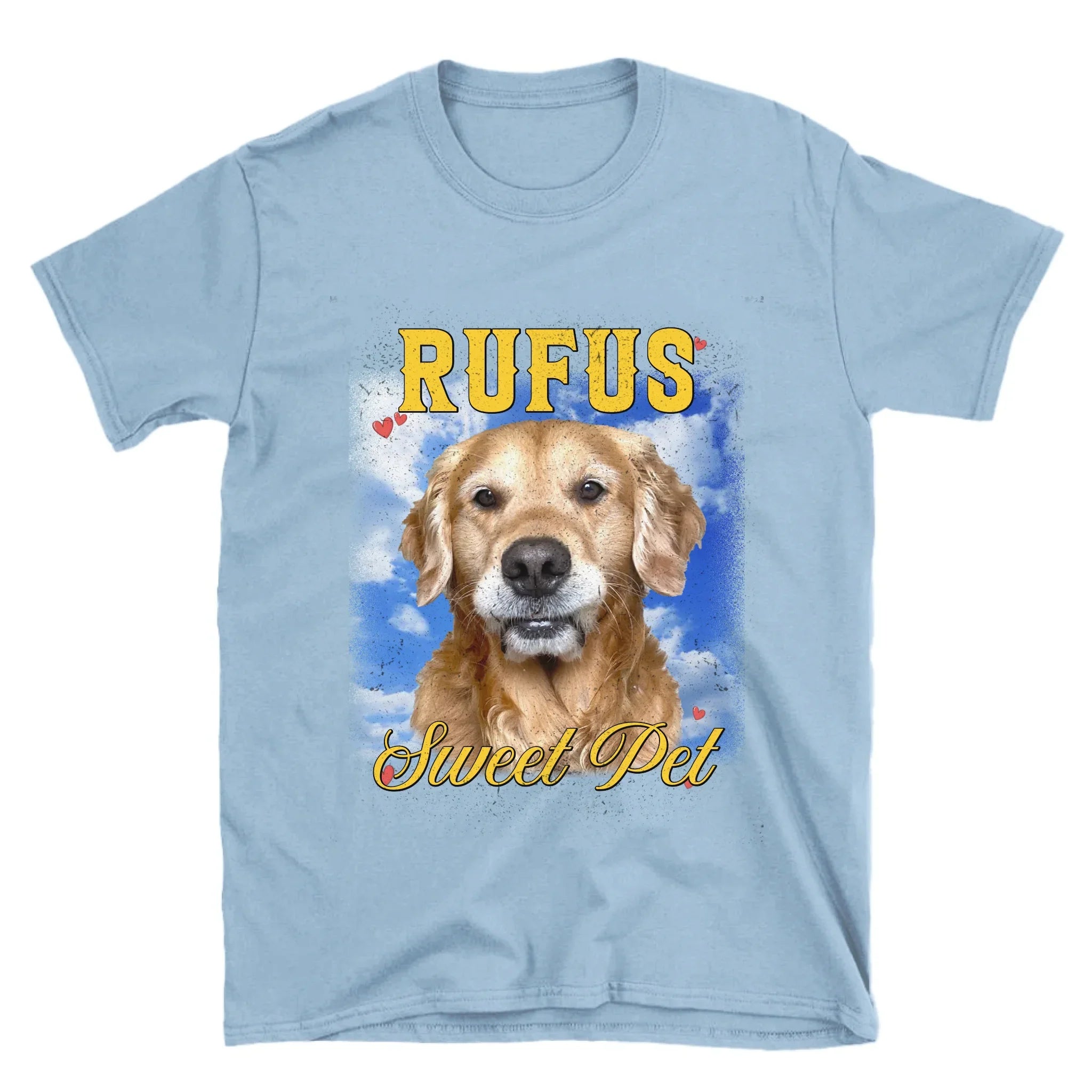 Personalized Vintage Pet Photo and Backdrop T-Shirt