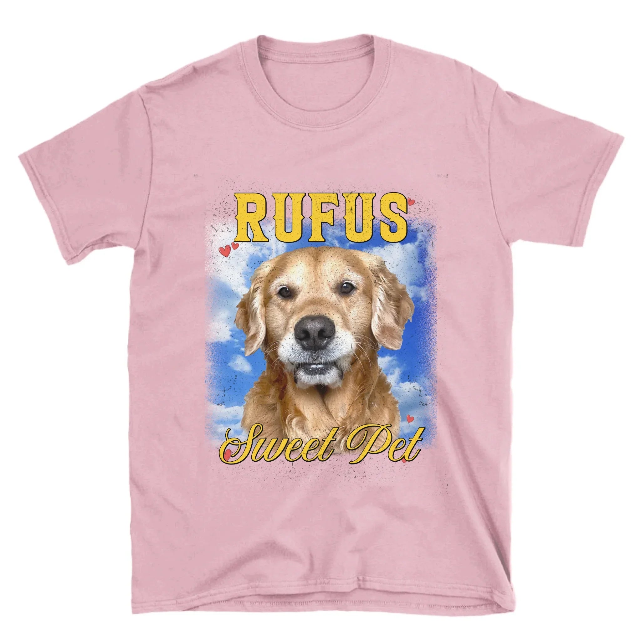 Personalized Vintage Pet Photo and Backdrop T-Shirt