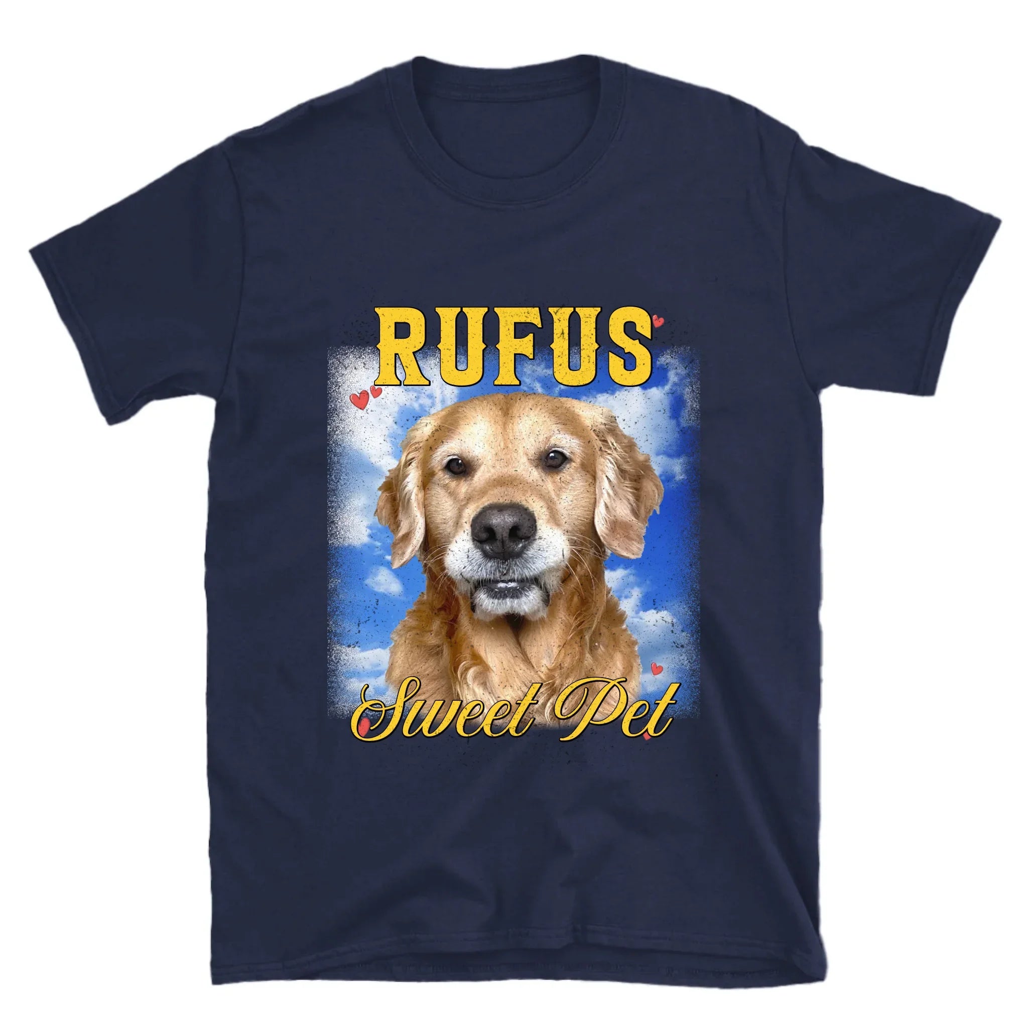 Personalized Vintage Pet Photo and Backdrop T-Shirt