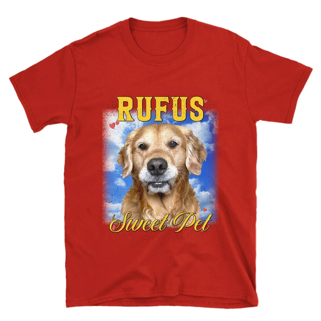 Personalized Vintage Pet Photo and Backdrop T-Shirt