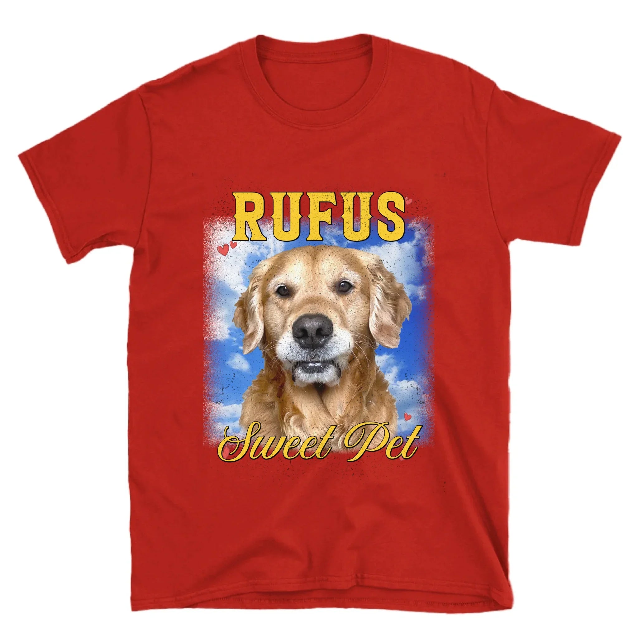 Personalized Vintage Pet Photo and Backdrop T-Shirt