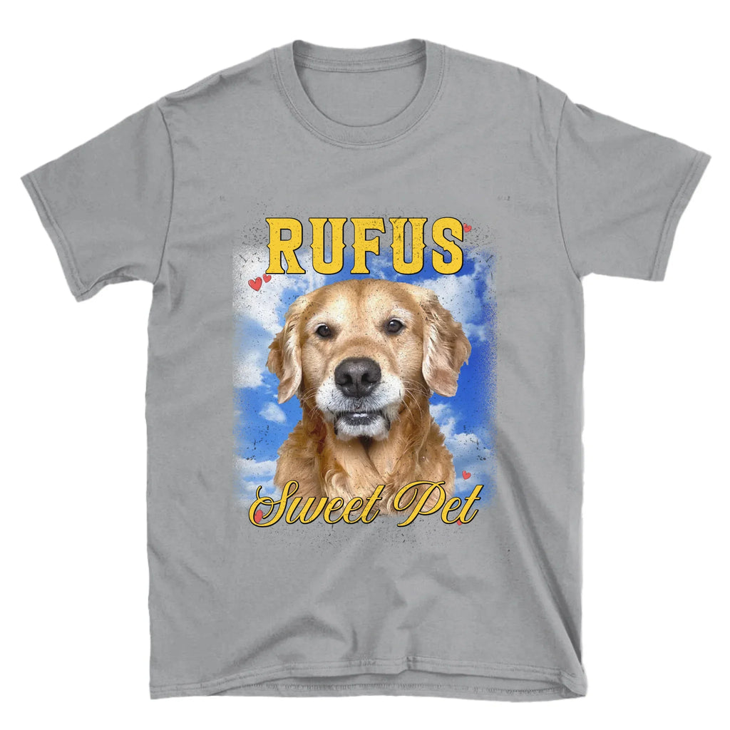 Personalized Vintage Pet Photo and Backdrop T-Shirt