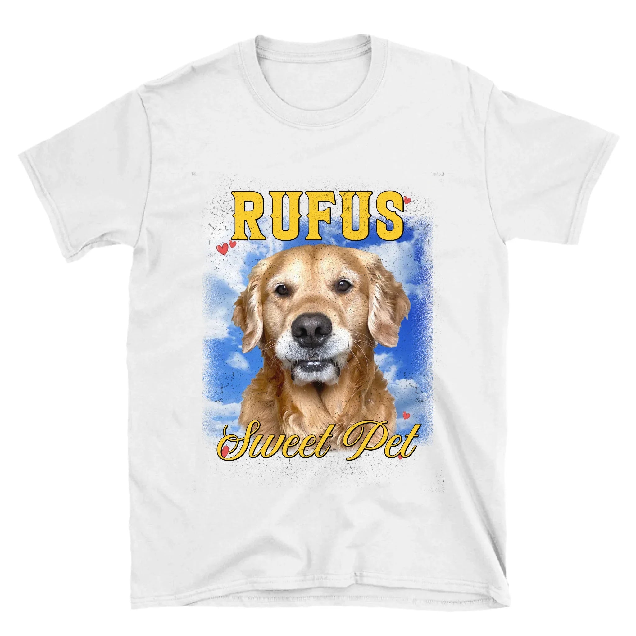 Personalized Vintage Pet Photo and Backdrop T-Shirt