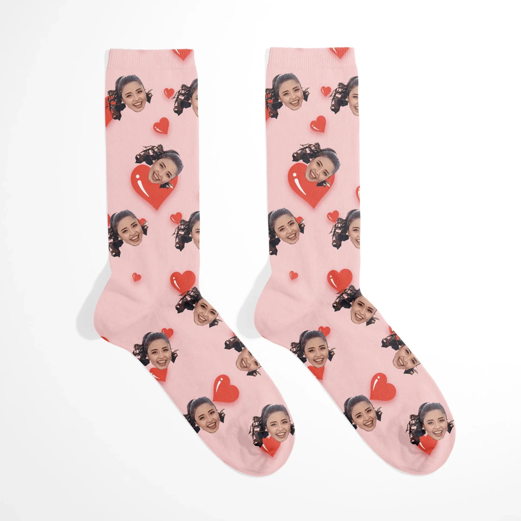 Personalized Valentines Day Face Socks