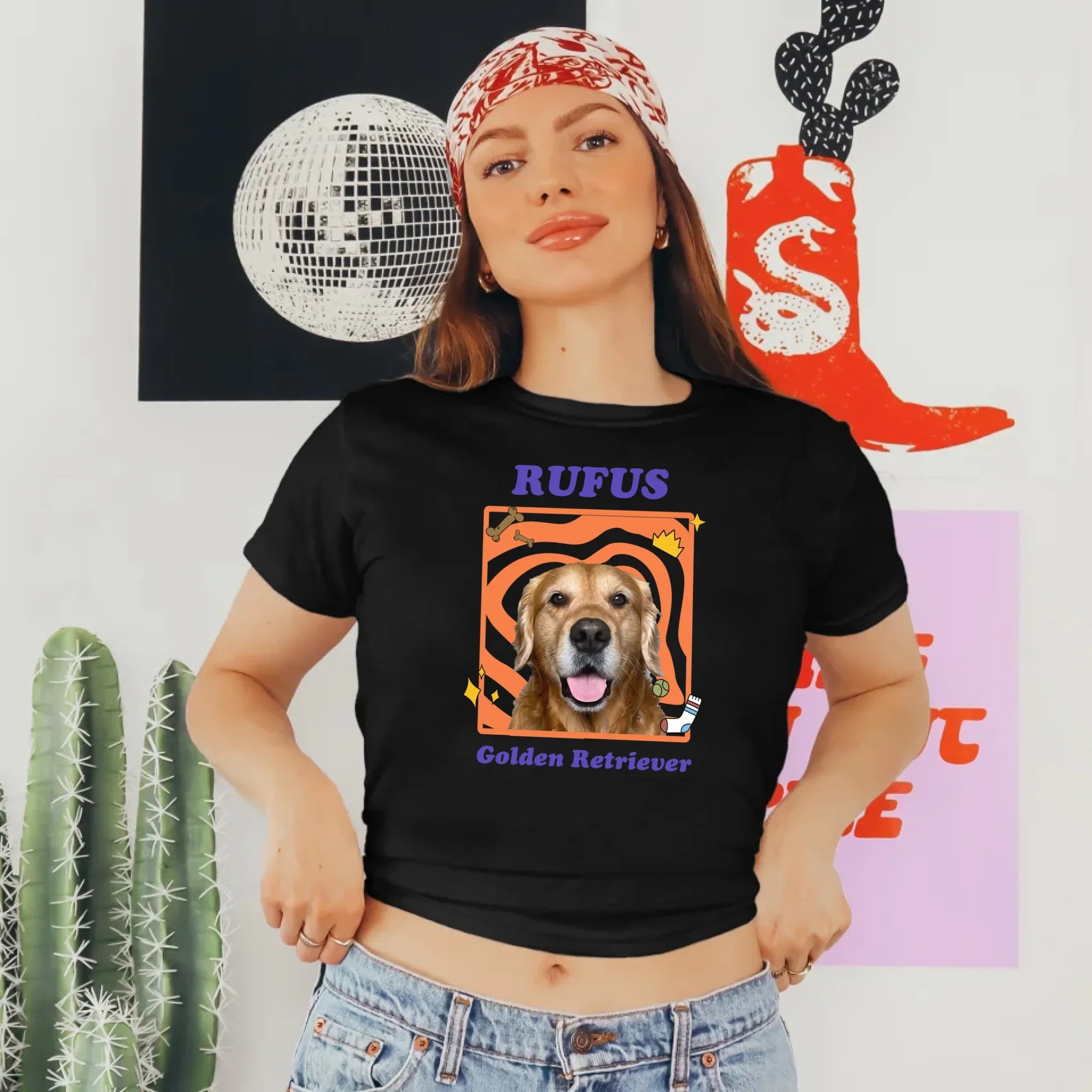 Personalized Pop Art Pet Photo Baby Tee