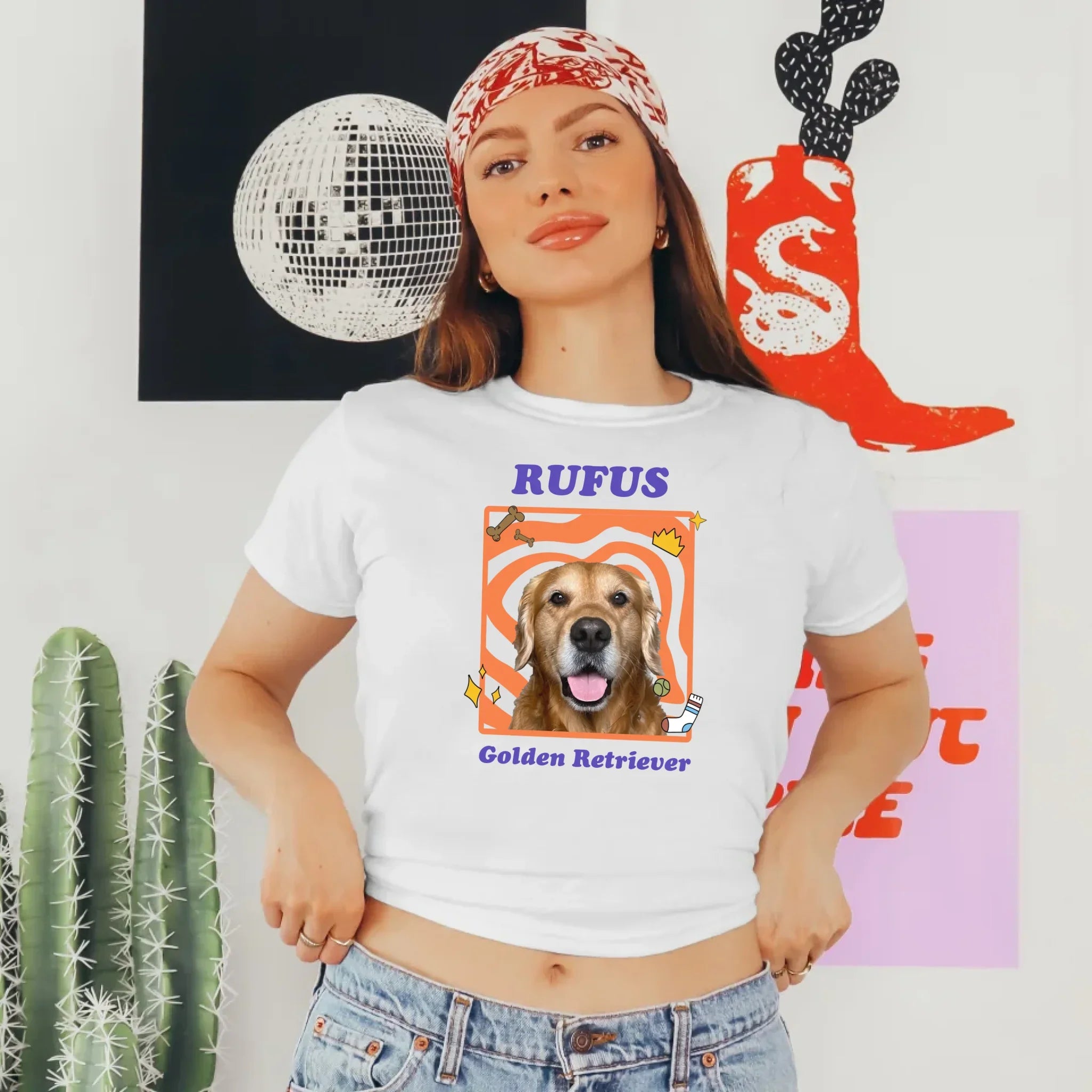 Personalized Pop Art Pet Photo Baby Tee