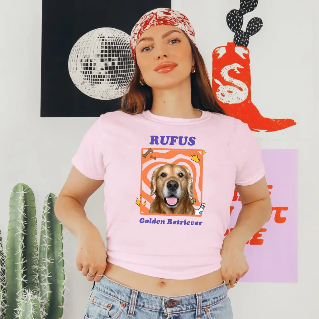 Personalized Pop Art Pet Photo Baby Tee